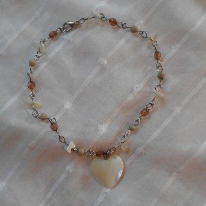 Vintage 1940s white tortoise shell bracelet